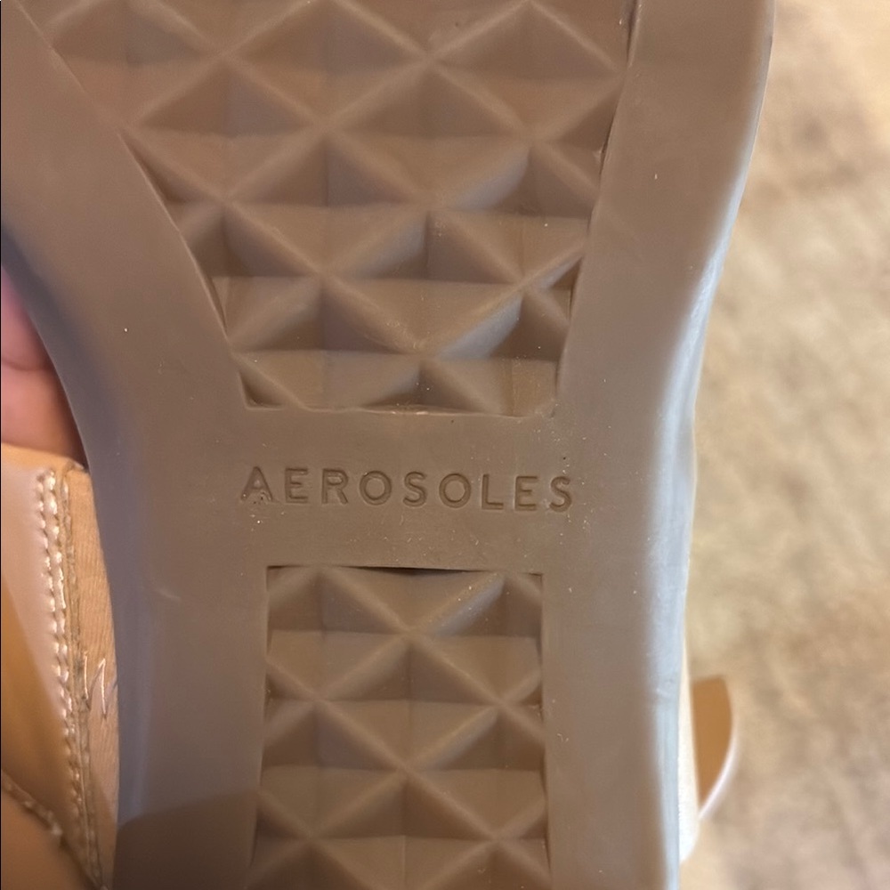 AEROSOLES Tan Leather Slingback Sandals - Picture 6 of 10